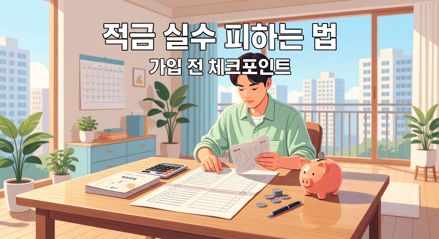 적금 실수 피하는 법 — 가입 전 꼭 볼 10가지 체크포인트